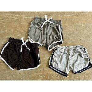 Girls shorts Olivia Kay Black & Gray Size Medium (8) Lot Bundle Of 3 knit cotton